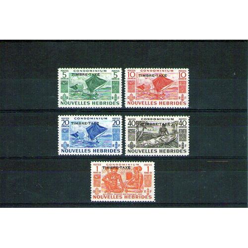 1953 - Numéro 26 À 30 - France Colonies, Nouvelles Hebrides, Timbres Surcharge