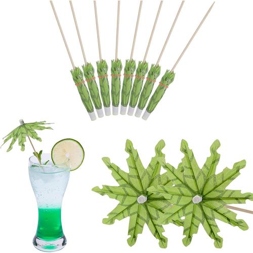 10 Pi¿¿ces Vert Tropical Cocotier Parapluies D¿¿coration Cocktail Picks Parasol ¿¿ la Papier Arbre Parapluie pour Boissons Jus de Fruits Cupcake Th¿¿ D¿¿coration de F¿¿te D'¿¿t¿¿