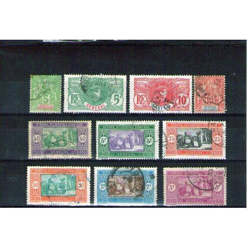 1892/1933 - Numéro 11,22,33,34,63,69,76,82,86,109 - Colonies Françaises, Sénégal