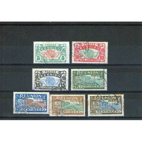 1907/1917 - Numéro 59 À 65 - Carte De L'ile Et Rade De St Denis
