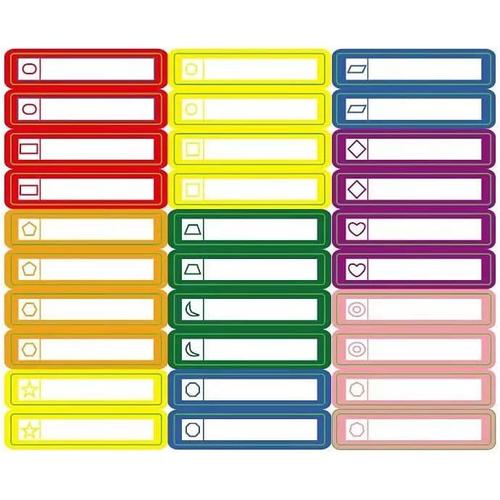 Lot De 180 ¿¿Tiquettes Pour Stylos ¿¿Tiquettes ¿¿Coliers Autocollants Graphiques Pour Stylos 50 X 10 Mm ¿¿Tiquettes Pr¿¿Nom Autocollantes ¿¿Tiquettes Crayons Mini- ¿¿Tiquettes