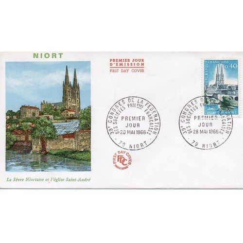 Congrès De La Fédération Des Sociétés Philatéliques Françaises - Niort - Le 28 Mai 1966 - Fdc 1er Jour