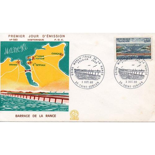 Usine Marémotrice De La Rance - Saint Servan - Le 3 Décembre 1966 - Fdc 1er Jour