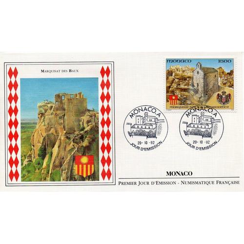 Monaco - Fdc - 1er Jour - Marquisat Des Baux - Monaco, Le 20 Octobre 1992