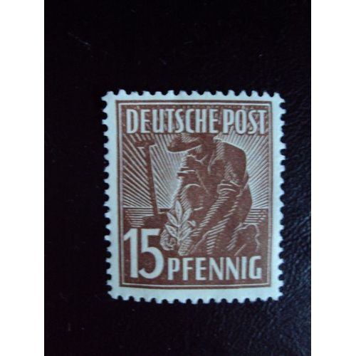 Allemagne...15 Pfennig Deutsche Post "Le Jardinier"(Marron).Non Oblitéré