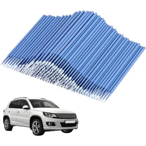 Tampons De Peinture,Tampons De Peinture Pour Voiture,Tampons Peinture Pinceaux Fins,Pour Les Rayures De Peinture,R¿¿Paration De Peinture,R¿¿Paration Des Petits D¿¿Gats De Peinture,100 Pcs (Bleu)