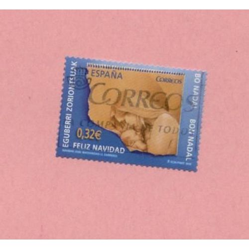 Timbre Oblitéré Used Stamp Selo Carimbado Feliz Navidad Bo Nadal Bon Nadal Eguberri Zoriontsuak 0,32¿ Espagne Spain 2009