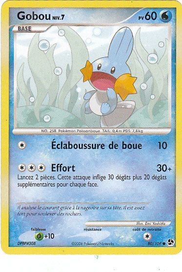 carte Pokemon Duel au sommet N° 80/106 - Gobou - lvl 7- pv 60