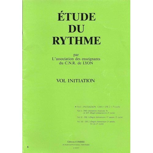 Etude Du Rythme - Volume Initiation