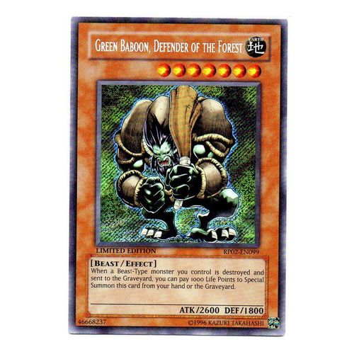 Yu-Gi-Oh! - Green Baboon, (Babouin Vert) Rp02-En099, Secret Rare