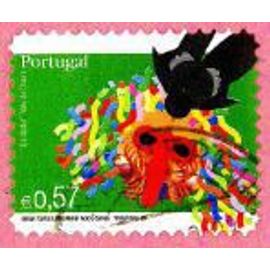 Timbre Oblitéré Used Stamp Selo Carimbado Masque Carnaval 0,57 Eur Portugal