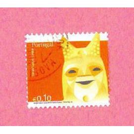Timbre Oblitéré Used Stamp Sêlo Carimbado Sello Estampado Masque Entrudo Lazarim Lamego 0,10eur Portugal 2005