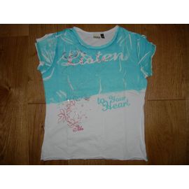 T-Shirt Ikks Bleu Et Blanc Taille 10 Ans