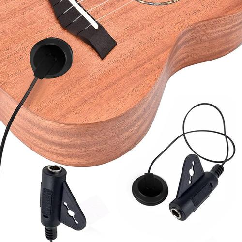 Micros De Guitare,Micro Guitare Acoustique,Pick Up De Guitare Acoustique,Pickup Piezo Contact Microphone,Pickup Guitare,Convient Pour La Guitare ¿¿lectrique,Le Violon,Noir 1PC,