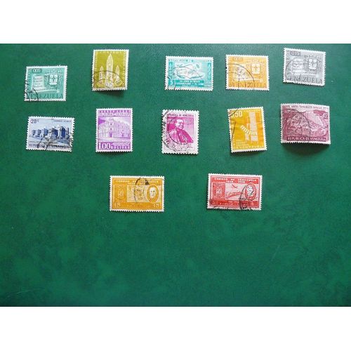 Lot De 12 Timbres Oblitérés Du Venezuela