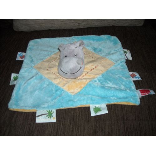 Doudou Plat Hippopotame Influx De Cora