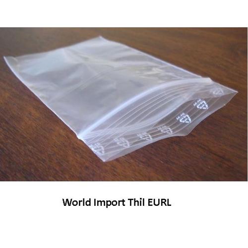 Lot De 100 Sachets Zip Plastique 8x18cm Ref Zip2