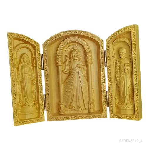 Petite Figurine Catholique Sculptée En Bois, Ornement Pour Cadeau, Chapelle,