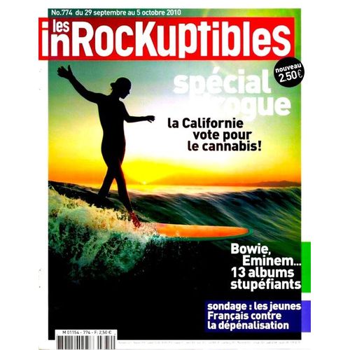 Les Inrockuptibles  N° 774 : Spécial Drogue : Californie Vote Pour Le Cannabis / Bowie / Eminem / Dépénalisation Les Jeunes Français Contre
