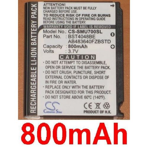 Batterie 3,7 V 700 Mah Li-Ion Pour Samsung U700 Z370 Z560 Z560v