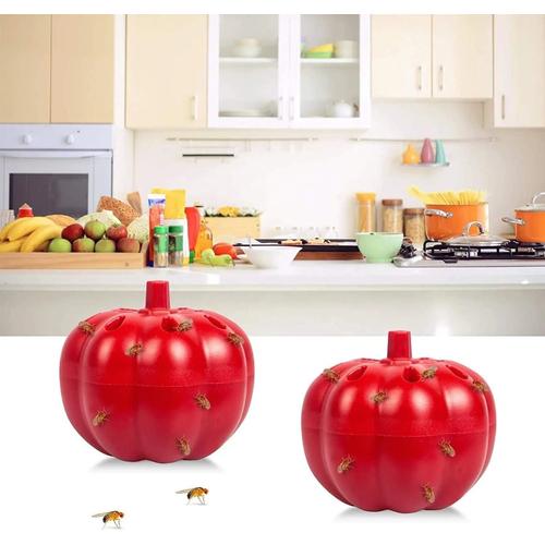 2 Pièges à Mouche des Fruits pour l'Intérieur Tueur de Mouche des Fruits Zones Alimentaires Intérieures Attrape-Mouche Efficace en Forme de Citrouille pour la Cuisine de Moustique à la Maison en Plein Air