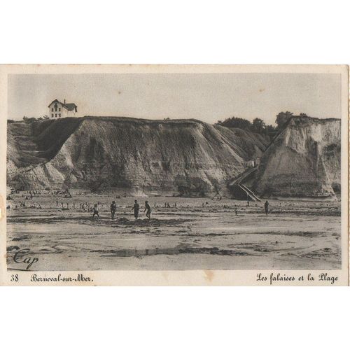 Carte Postale - Berneval Falaises Et Plage 1930