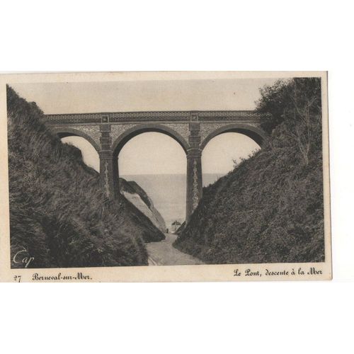 Carte Postale - Berneval Pont Descente À La Mer 1930