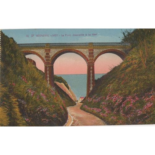 Carte Postale - Berneval Pont Descente À La Mer B 1930