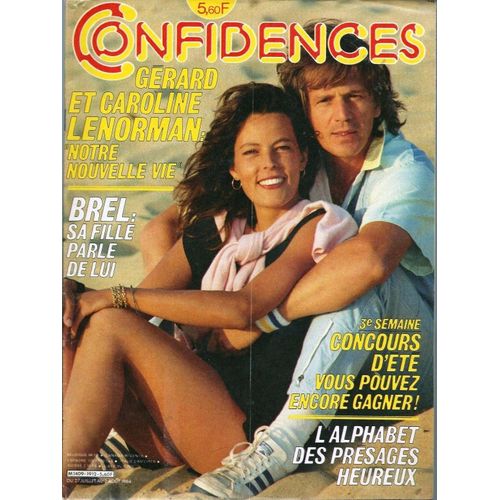 Confidences 1912 1984 Caroline Et Gerard Lenorman/Victoria Abril/Bonnaire/Billy/Jacques Brel/Emilie Bonnet/Mel Gibson/Collaro/Fignon