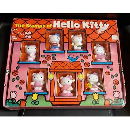 Hello Kitty - Boite De 7 Tampons Encreurs . De 6 Cm De Hauteur