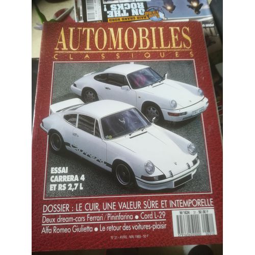 Automobiles Classiques 31 De 1989 Porsche 911 Carrera,512s,Viper Rt10,Pontiac Stinger,Alfa Giulietta Sprint,Giulia Spider