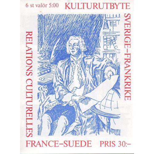 Suède - 1994 - Relations Culturelles France / Suède - 6 Valeurs : 5.00