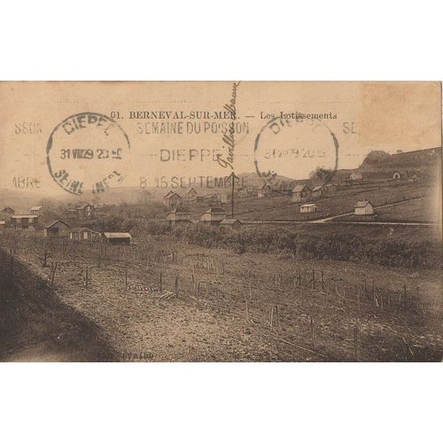 Carte Postale - Berneval Les Lotissements 1920