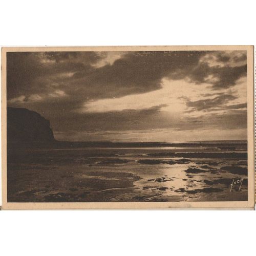 Carte Postale - Berneval  Coucher De Soleil Plage Ailly 1930
