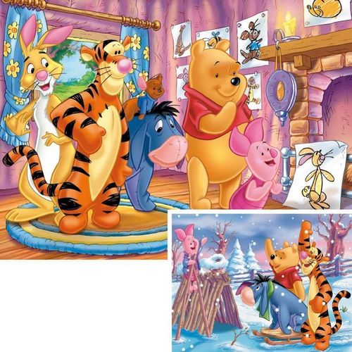 Puzzle 2 X 20 Pièces - Winnie L'ourson : Porcinet Et Ses Amis