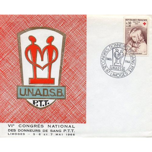 Marcophilie - Cachet Commémoratif - 6eme Congrès National Des Donneurs De Sang P.T.T - Limoges, Le 5 Mai 1966