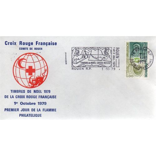 Marcophilie - Cachet Commémoratif - Croix Rouge - Comité De Rouen - Rouen, Le 10 Octobre 1979