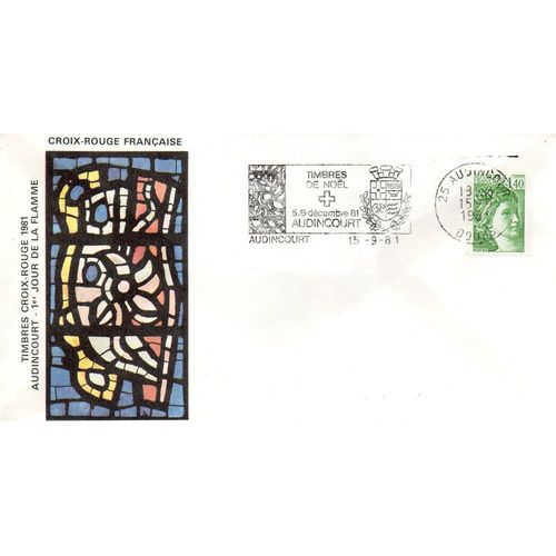 Marcophilie - Cachet Commémoratif - Audincourt - 1er Jour De La Flamme - Le 15 Septembre 1981