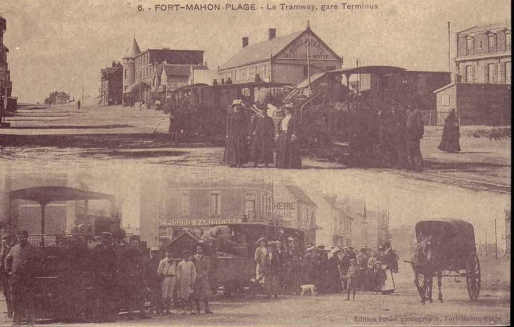 Fort Mahon Plage - Le Tramway, Gare Terminus - Reedition D'une Cpa - 1er Choix - Ref 022 114