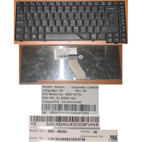 equilibrio Equipo Faial Acer Aspire 7720z Black Uk Clavier Pour Ordinateur Portable (Pc) De  Remplacement (Key37) | Rakuten