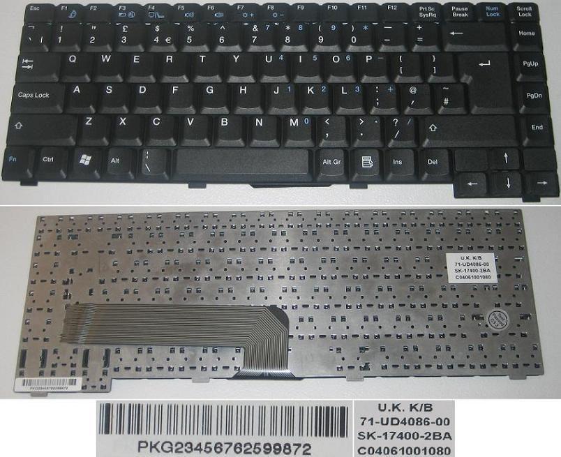 Alienware 71-Ud4086-00 Black Uk Clavier Pour Ordinateur Portable (Pc) De  Remplacement (Key174)