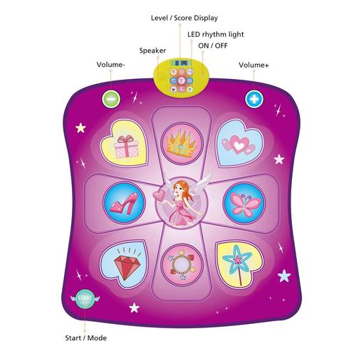 Tapis De Danse Pour Enfants De 3 À 8 Ans, Musical Avec Affichage Led, Création De Chansons Et Musique Intégrée, D'anniversaire De Noël Pour Garçons Filles De 3 4 5 6 7+ (Violet)