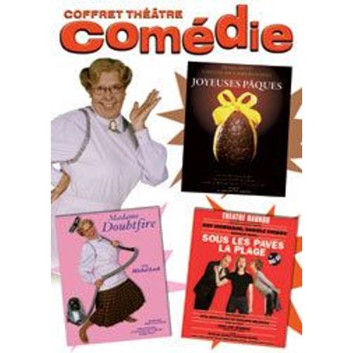 Coffret Théâtre : Joyeuses Pâques ; Madame Doubtfire ; Sous Les Pavés La Plage (Coffret De 3 Dvd)