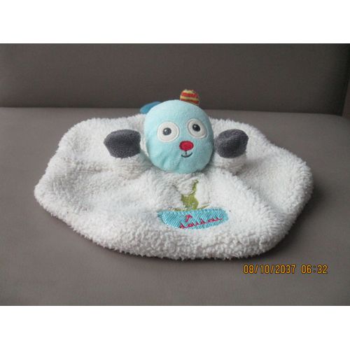 Doudou Plat Rond Lapin Pommette