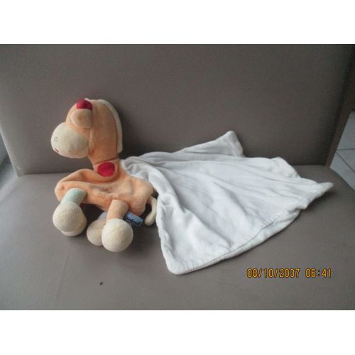 Doudou Girafe Cajou Mouchoir Sucre D'orge