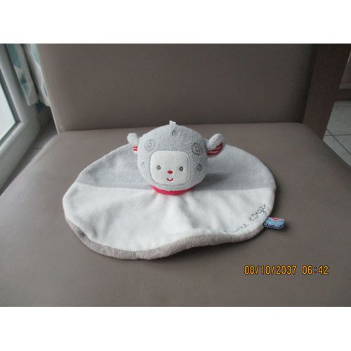 Doudou Plat Ours Rouge Sucre D'orge