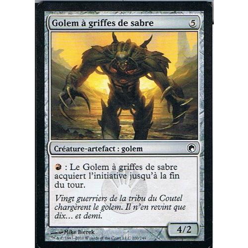 Golem À Griffes De Sabre ( Saberclaw Golem ) - Magic Mtg - Cicatrices  - C