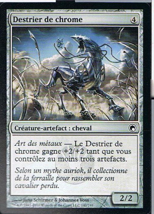 Destrier De Chrome ( Chrome Steed ) - Magic Mtg - Cicatrices  - C