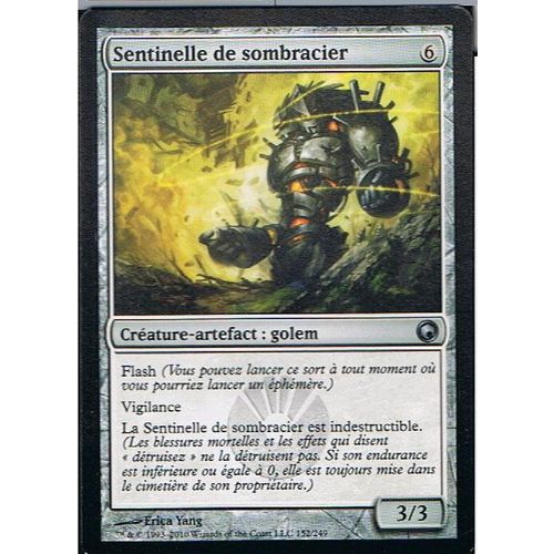 Sentinelle De Sombracier ( Darksteel Sentinel ) - Magic Mtg - Cicatrices  - U