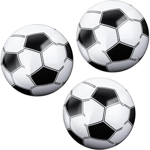 Lot de 3 ballons de football gonflables de 38,1 cm en plastique PVC pour la famille, la piscine, la plage, les sports, les jeux de f¿¿te